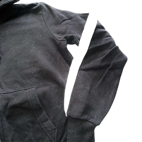 H&M Black & White hooded Zippered Sweatshirt Sz S - Picture 2 of 5
